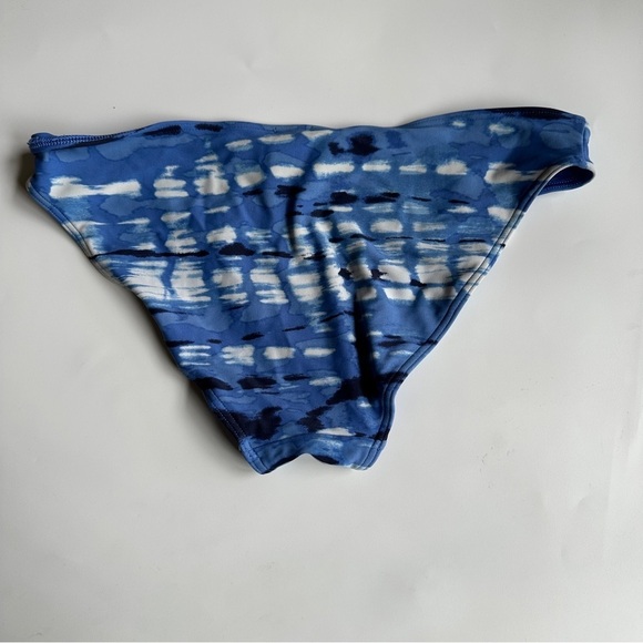 Aerie Blue and White Swim Bottoms Classic Cut Size S - Picture 2 of 6